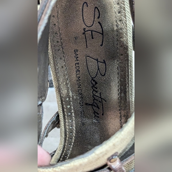 Sam Edelman Leather Strappy Heels 8M - Picture 9 of 12